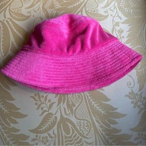 Wilfred Free Pink Terry Cloth Bucket Hat M/L